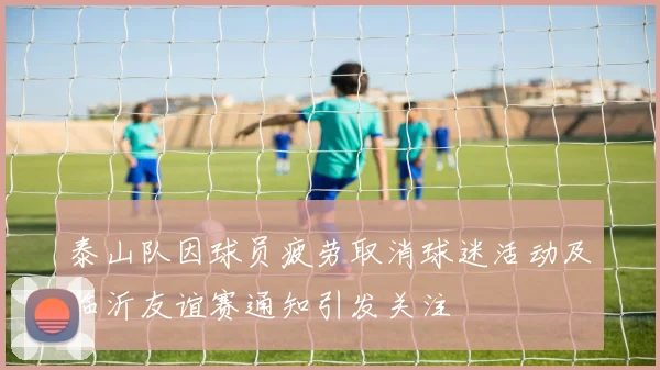 泰山队因球员疲劳取消球迷活动及临沂友谊赛通知引发关注